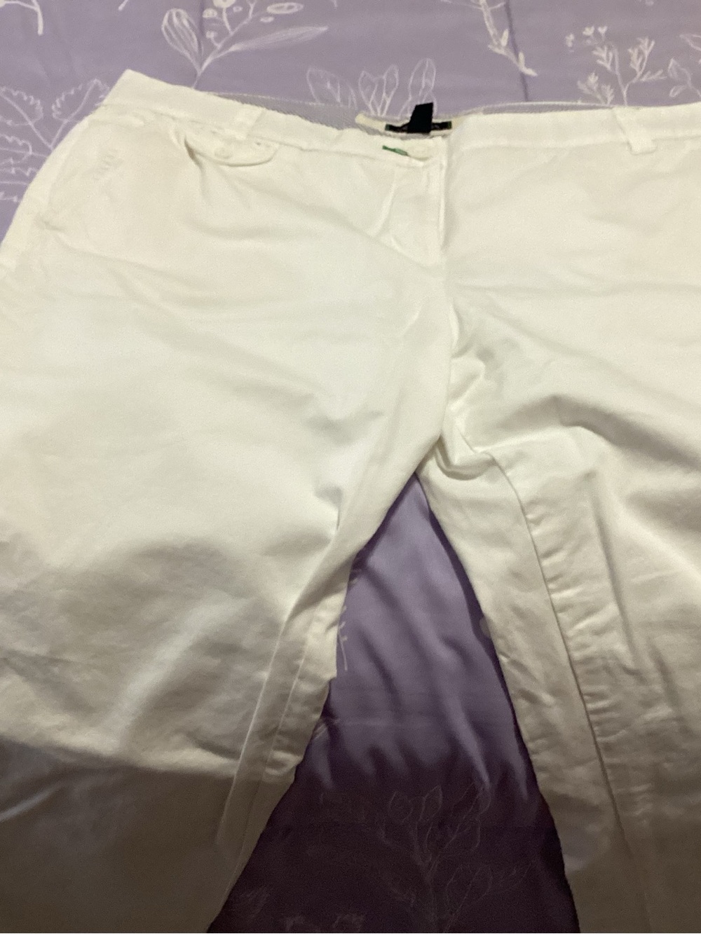 Tommy Hilfiger White Button-Up Shirt with Navy Label